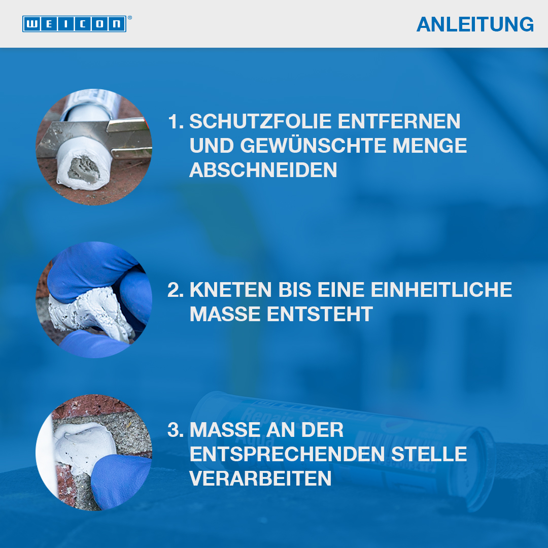 Repair Stick Acier | Pâte à modeler de réparation homologuée pour l'eau potable