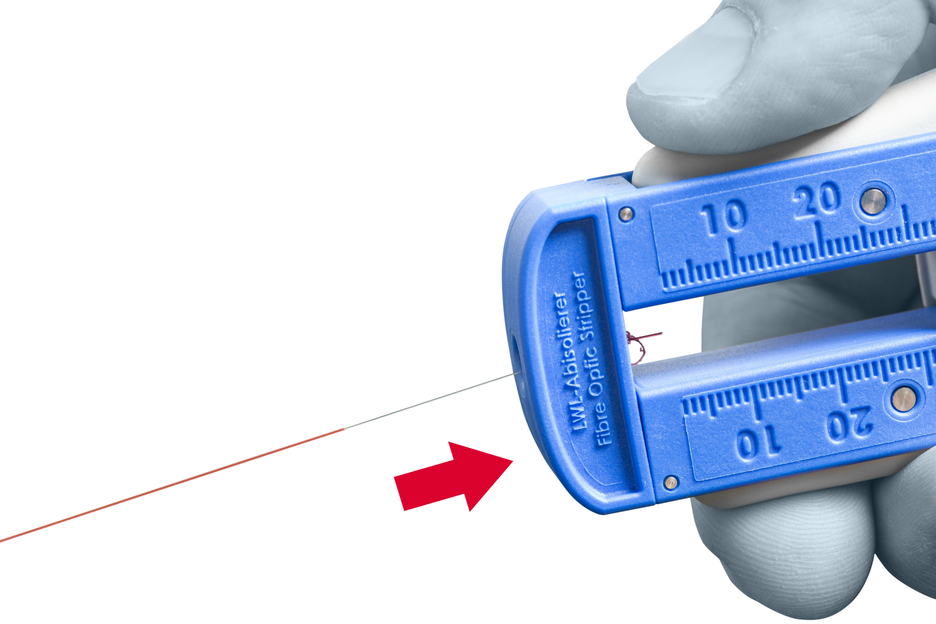 Fibre Optic Stripper  | for stripping fibre optic cables Ø 0,125 mm I precise work due to adjustable length stop from 5 - 45 mm