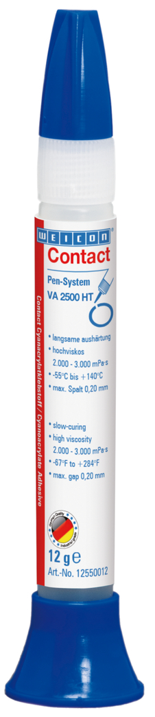 VA 2500 HT Adhésif Cyanoacrylate | Colle instantanée à haute viscosité, résistante aux hautes températures jusqu'à 140°C