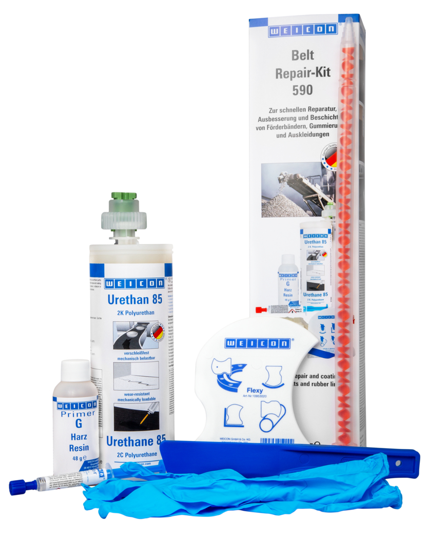 Kit per Riparazione cinghie | Composto di riparazione e rivestimento in poliurea per superfici in gomma, confezione da lavoro