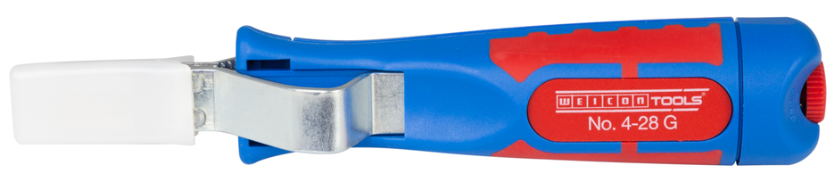 Kabelmesser No. 4-28 G | mit  2-Komponenten-Griff  inkl. gerader Klinge und Schutzkappe | Arbeitsbereich 4 - 28 mm Ø