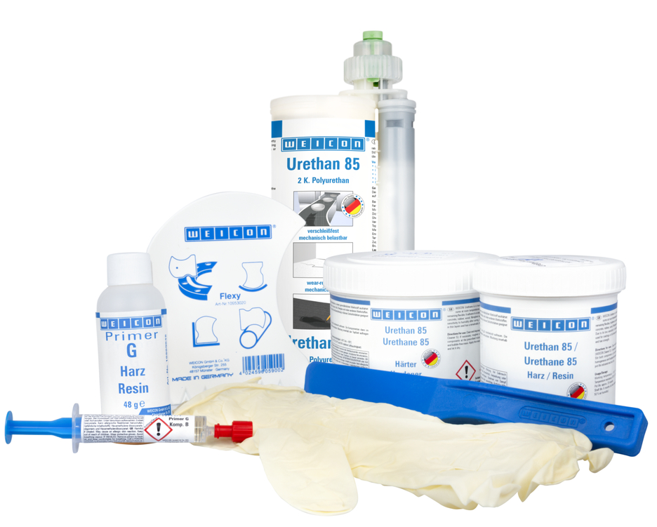 Kit per Riparazione cinghie | Composto di riparazione e rivestimento in poliurea per superfici in gomma, confezione da lavoro