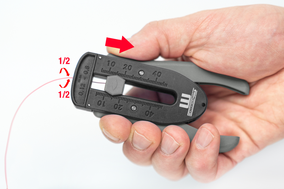 ESD Präzisions-Abisolierer | für elektrostatisch geschützte Bereiche von 0,12 mm - 0,8 mm  (36-20 AWG)