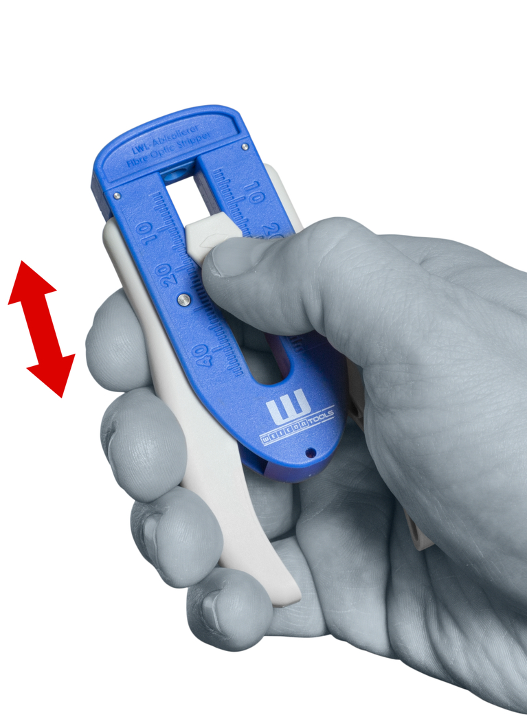 Fibre Optic Stripper  | for stripping fibre optic cables Ø 0,125 mm I precise work due to adjustable length stop from 5 - 45 mm