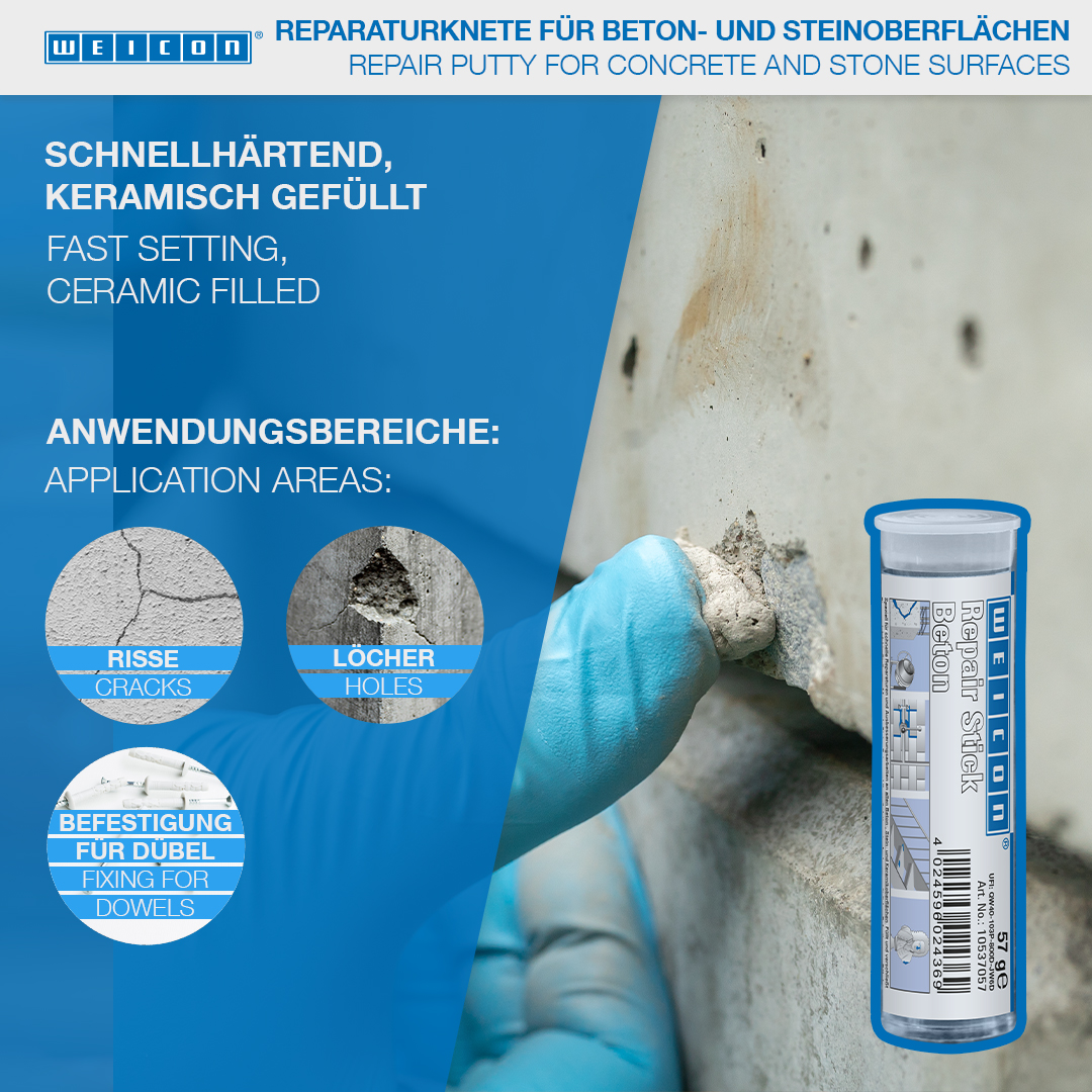 Repair Stick Beton | Reparaturknete, schnellhärtend