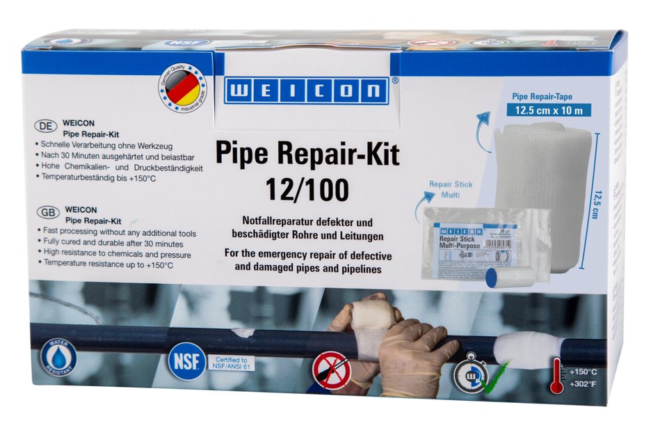 Kit de réparation pour tubes | pour la réparation d'urgence de tuyaux et de conduites endommagés