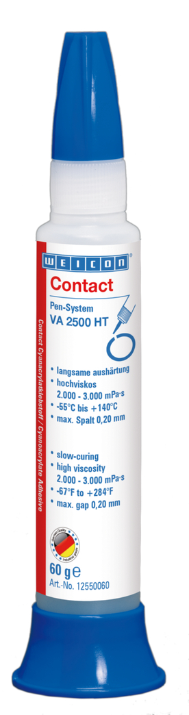 VA 2500 HT Colla cianoacrilica | high-viscosity instant adhesive, high-temperature-resistant up to 140°C