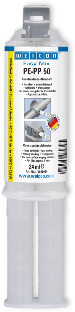 Easy-Mix PE-PP 50 | Adhésif de construction à base d'acrylate de méthyle pour matières plastiques spéciales