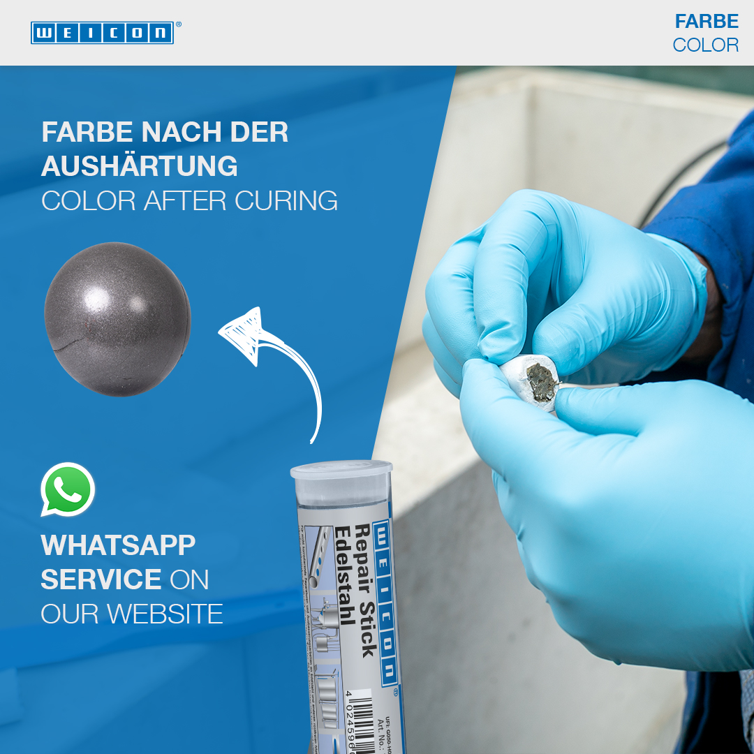 Repair Stick Edelstahl | Reparaturknete nicht korrodierend mit Trinkwasserzulassung