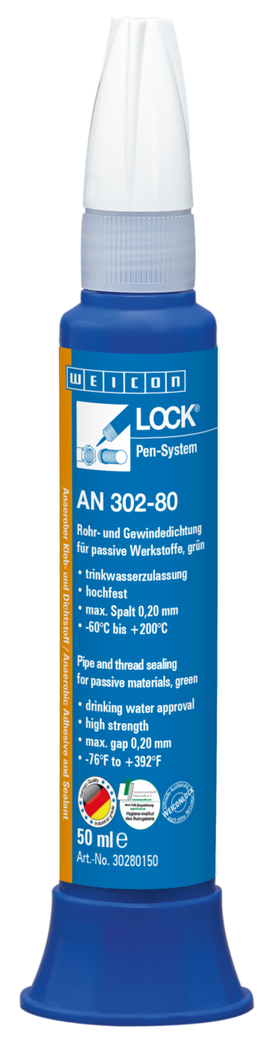 WEICONLOCK® AN 302-80 guarnizione per tubi e raccordi filettati | frenafiletti per materiali passivi, ad alta resistenza